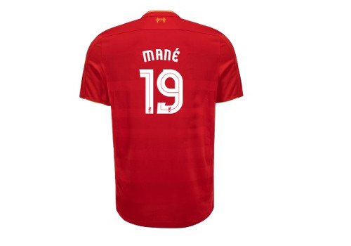 Sadio Mane's Liverpool shirt number 