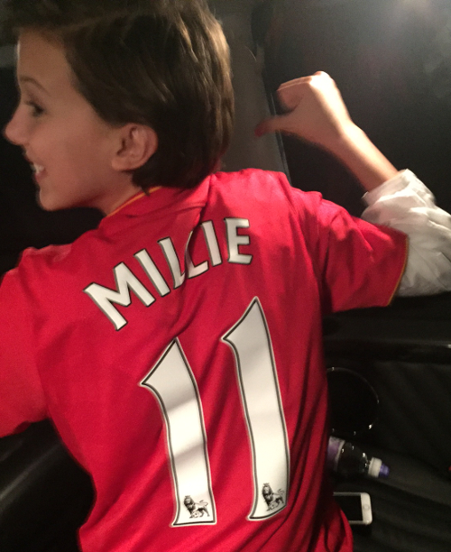 Stranger Things' star Millie Bobby Brown shares Liverpool allegiance.